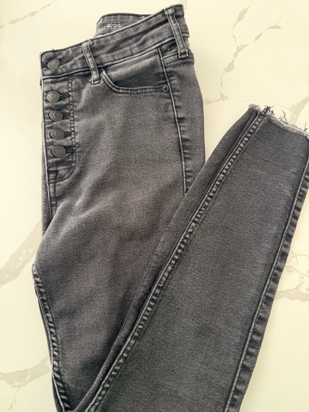High-Waisted Black Women’s old navy rockstar Jeans with Button Fly